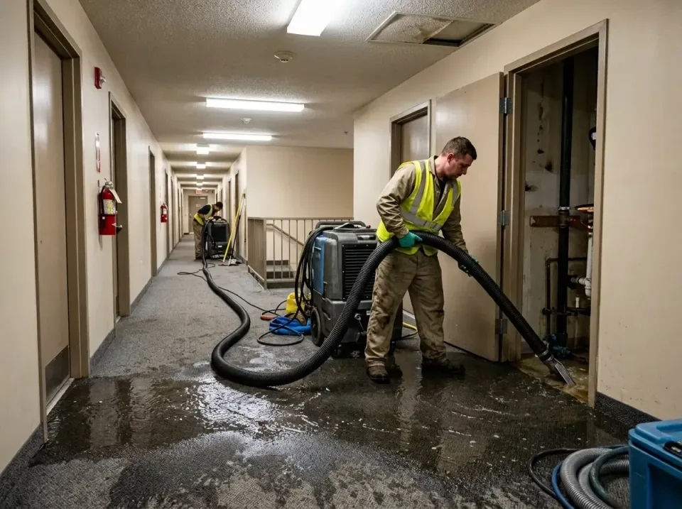 multi-unit-apartment-hallway-f-005 — frequently asked questions, Emergency Burst Pipe Water Extraction & Removal in Lake But…